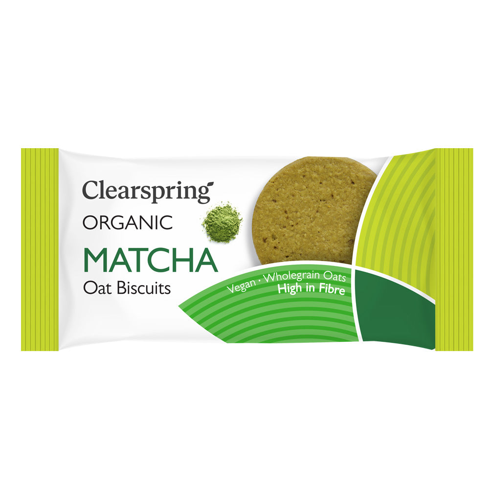 Clearspring Organic Oat Biscuits - Matcha