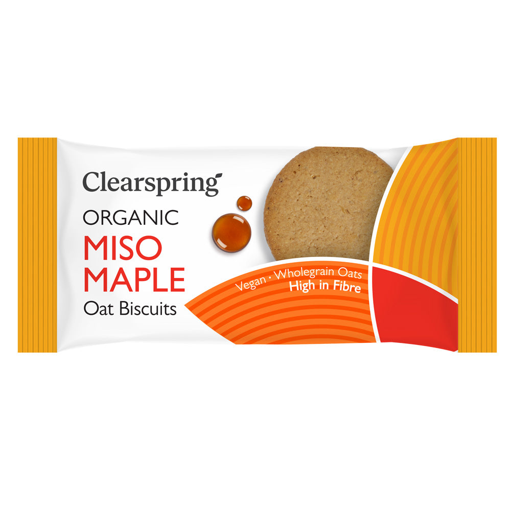 Clearspring Organic Oat Biscuits - Miso Maple