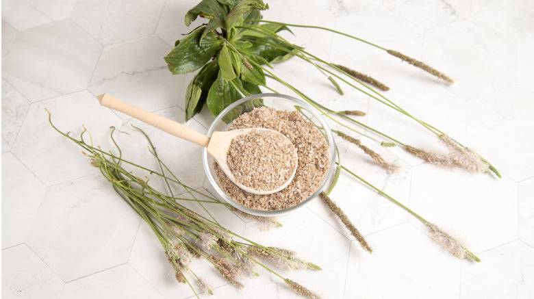dietary fibre in a glass dish