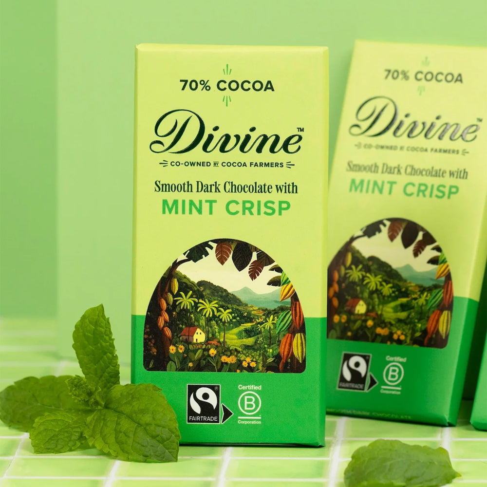 Divine 70% Dark Chocolate with Mint Crisp