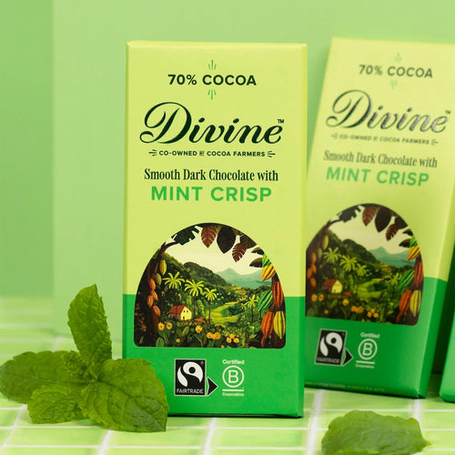 Divine 70% Dark Chocolate with Mint Crisp