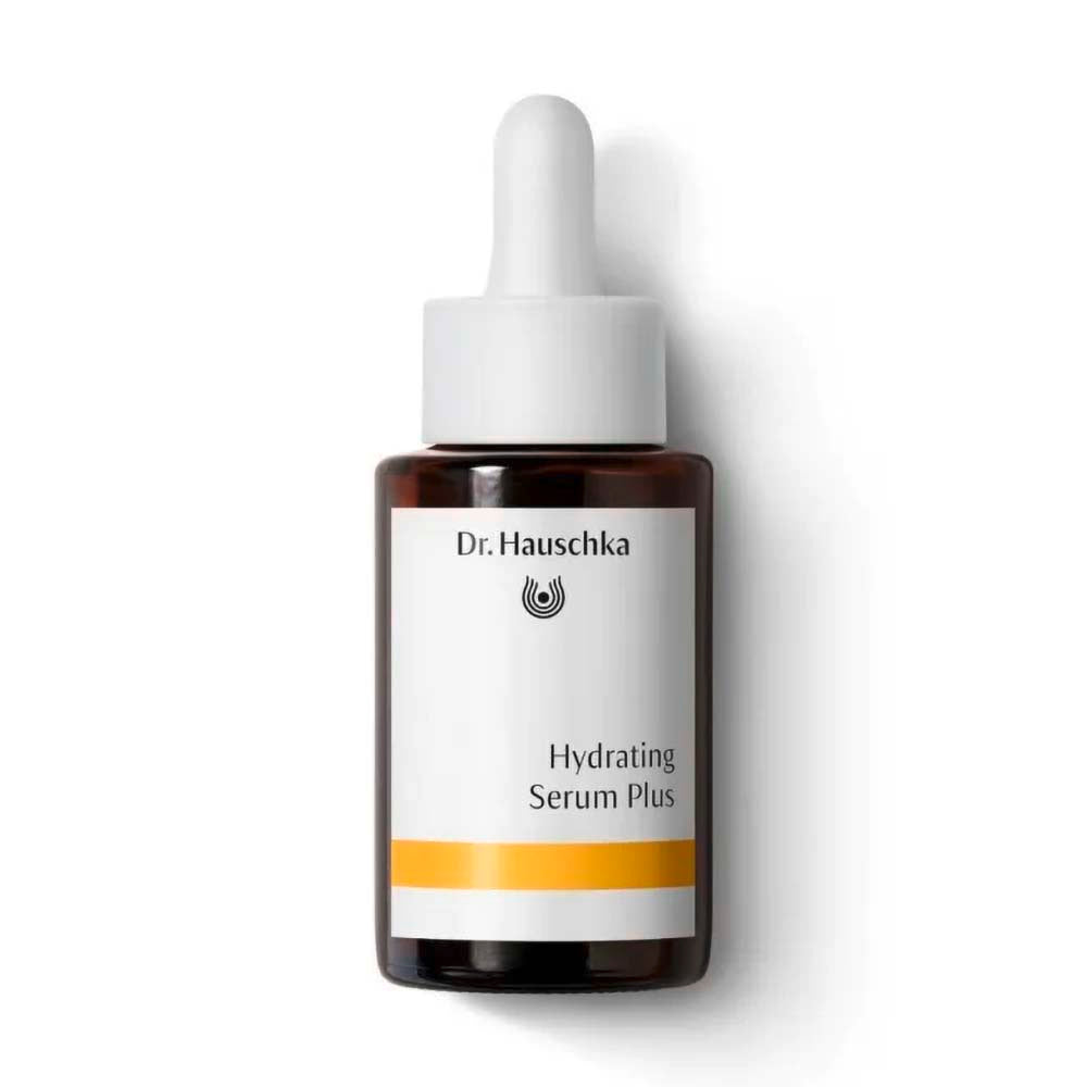 A bottle of Dr. Hauschka Hydrating Serum Plus.