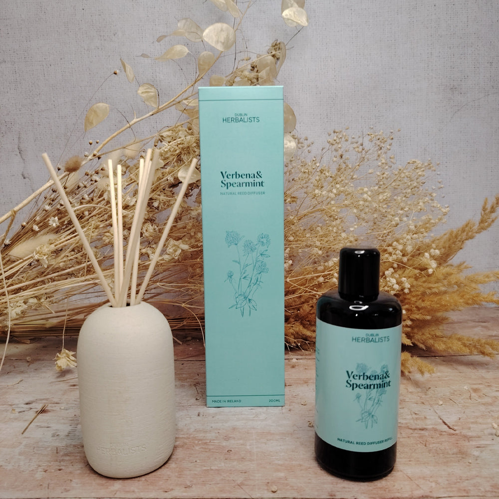 Dublin Herbalists Verbena &amp; Spearmint Natural Reed Diffuser Gift Set