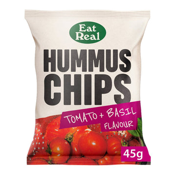 Eat Real Hummus Chips - Tomato &amp; Basil Flavour