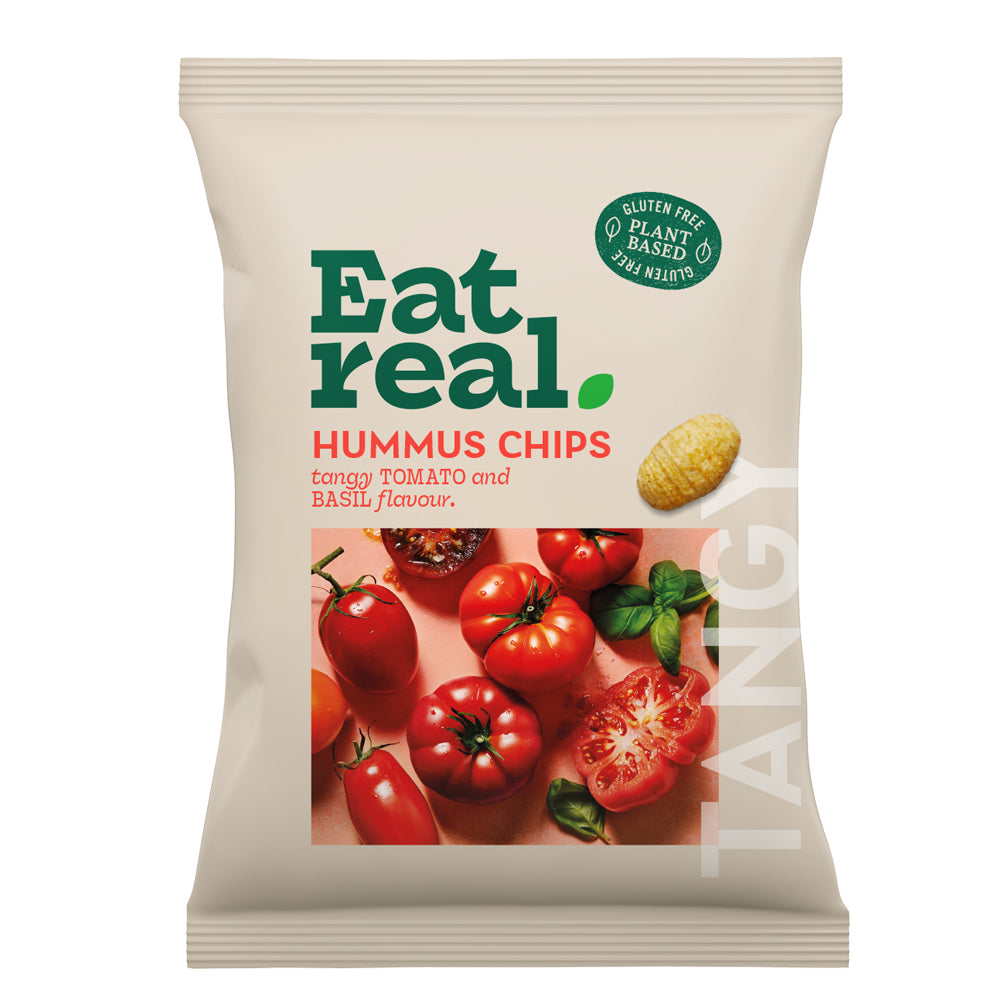 Eat Real Hummus Chips - Tomato &amp; Basil Flavour