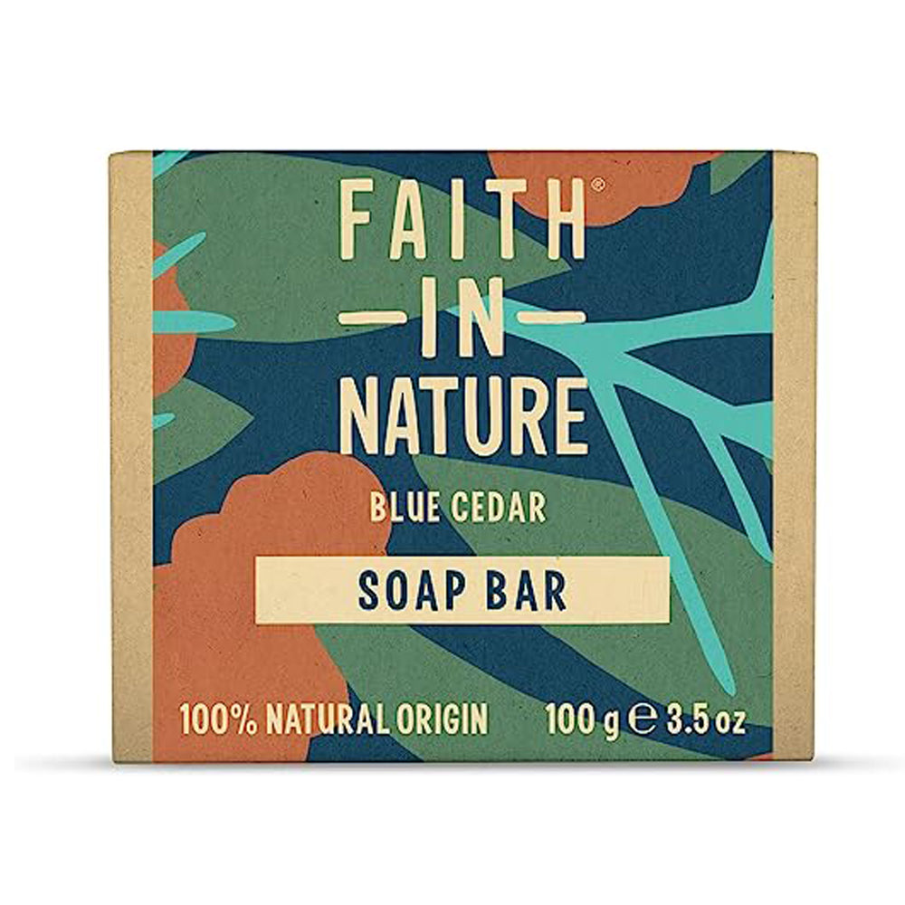 Faith in Nature Blue Cedar Soap Bar