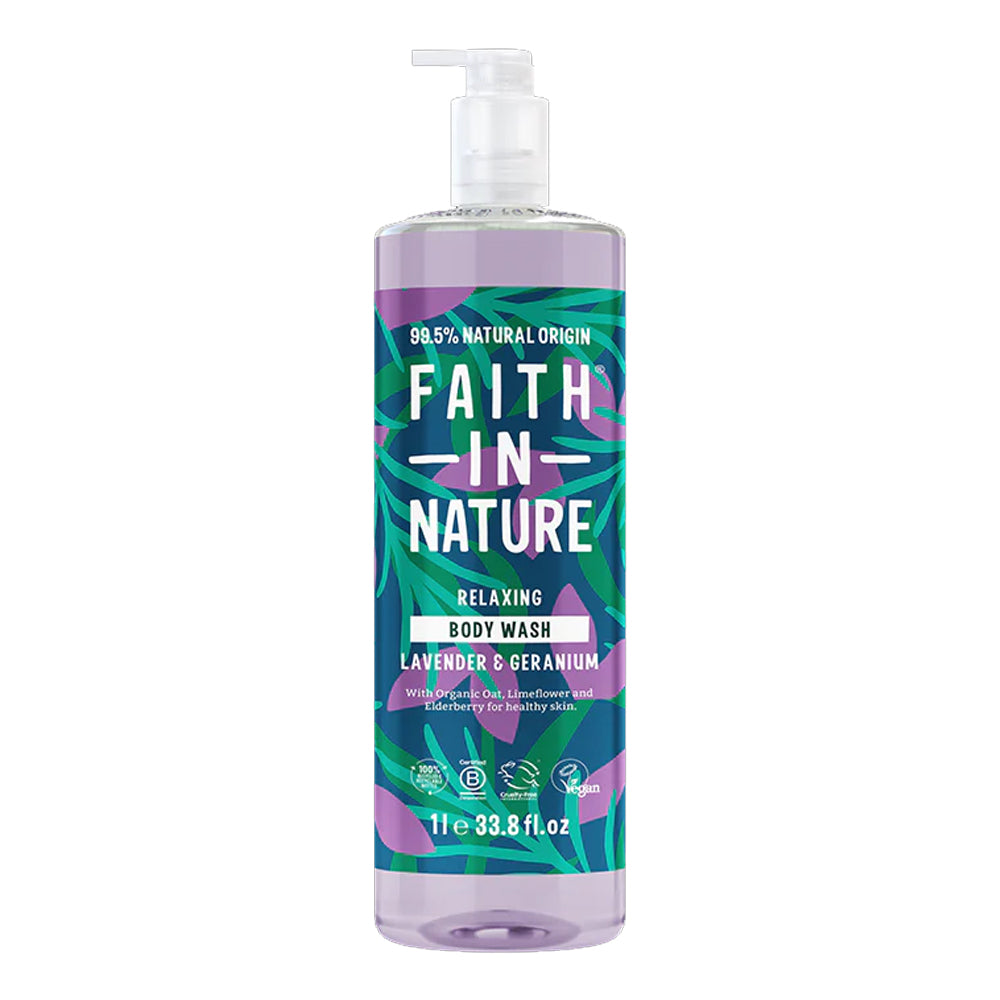 Faith In Nature Lavender &amp; Geranium Body Wash 1 Litre