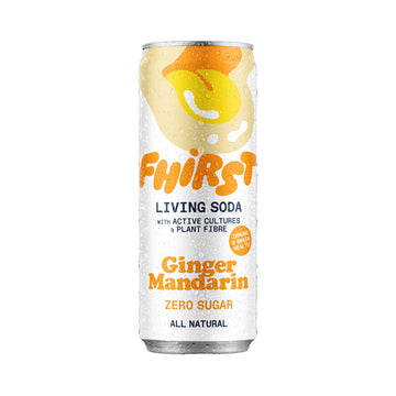 can of Fhirst Ginger Mandarin Living Soda