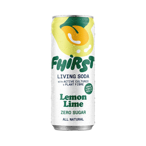 Can of Fhirst Lemon Lime &amp; Living Soda