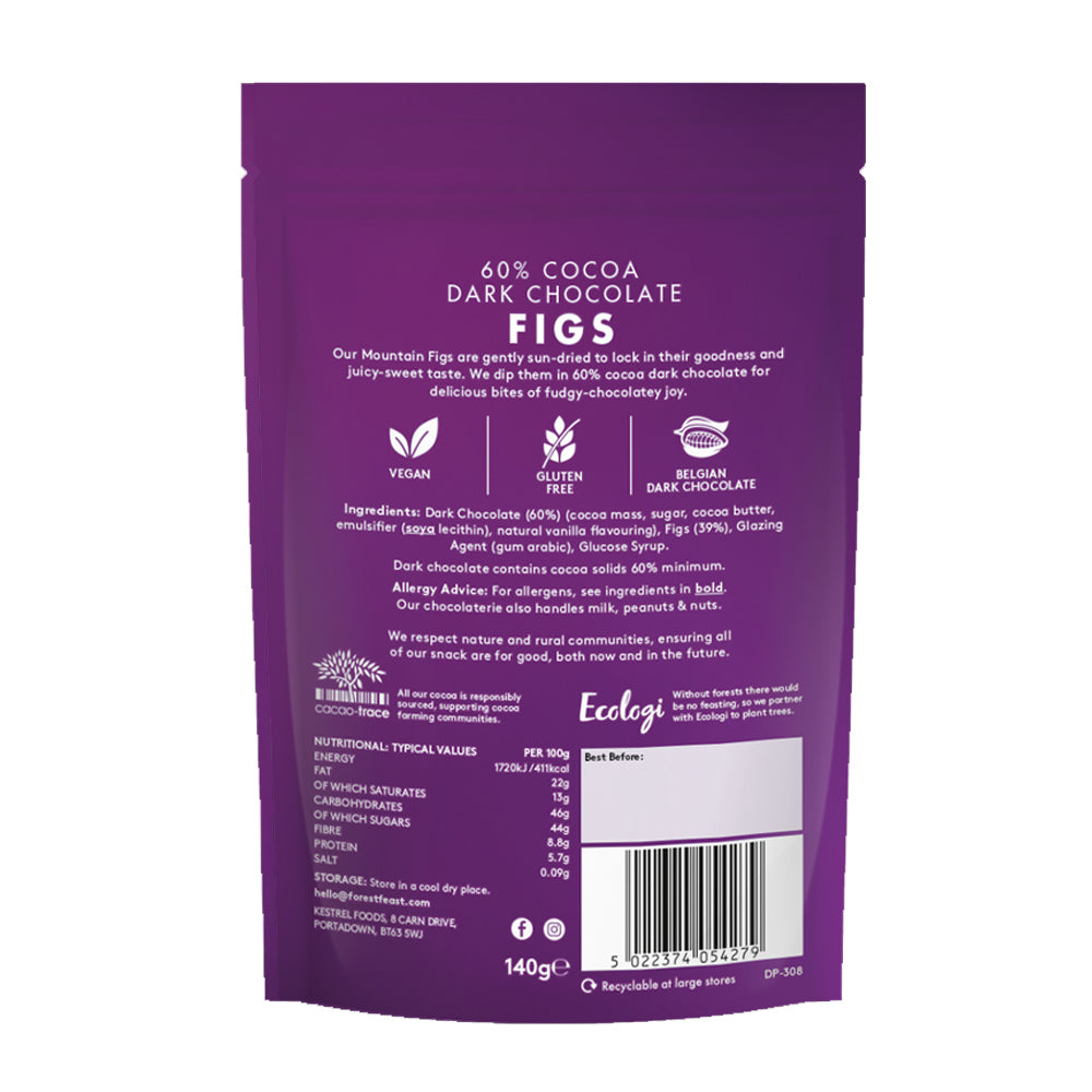 Forest Feast 60% Cocoa Dark Chocolate Covered Figs