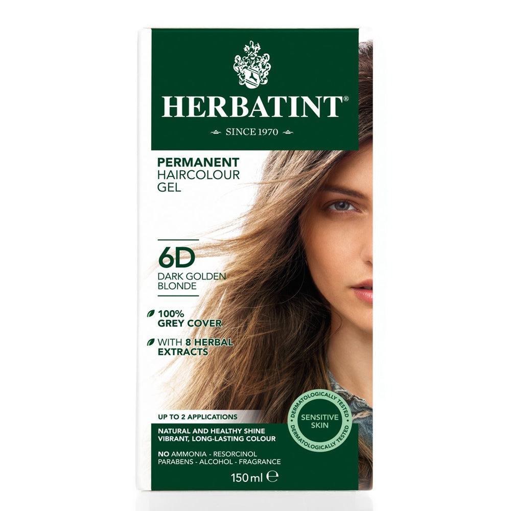 Herbatint Permanent Hair Colour Gel - 6D Dark Golden Blonde