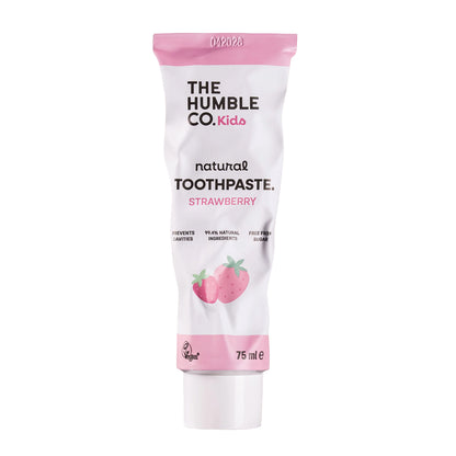 The Humble Co Natural Kids Toothpaste - Strawberry with Fluoride