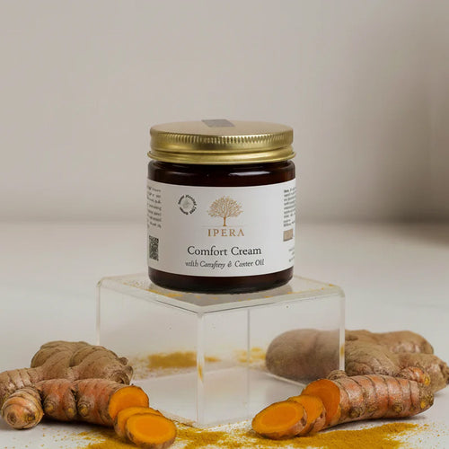 A jar of Ipera Comfort Cream.