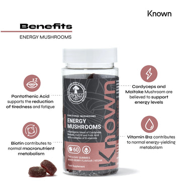 Known Nutrition Energy Mushrooms Vegan Gummies