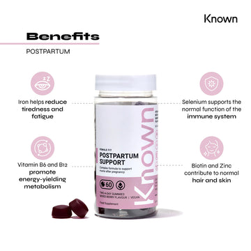 Known Nutrition Postpartum Support Vegan Gummies