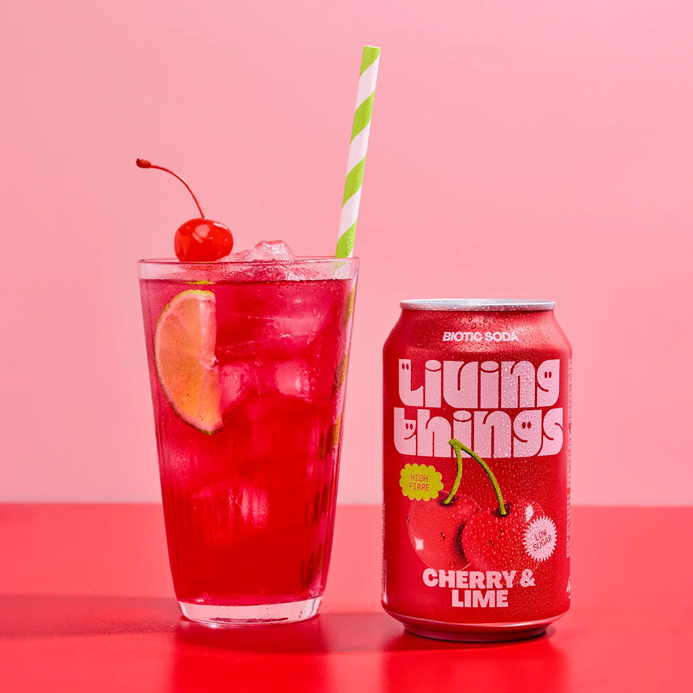 Living Things Cherry &amp; Lime All Natural Soda