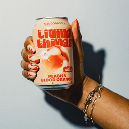 Living Things Peach &amp; Blood Orange All Natural Soda