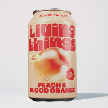 Living Things Peach &amp; Blood Orange All Natural Soda