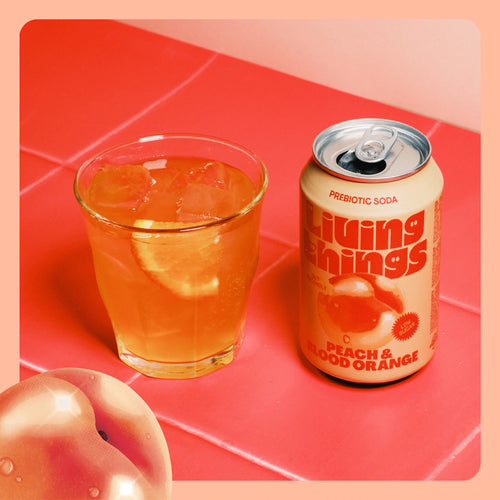 Living Things Peach & Blood Orange All Natural Soda Multipack