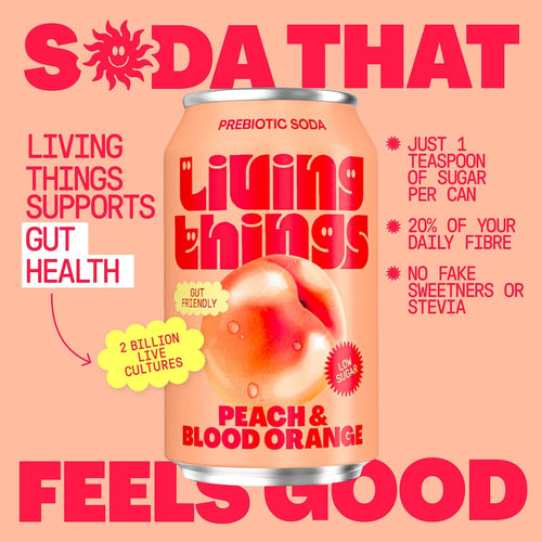 Living Things Peach & Blood Orange All Natural Soda Multipack