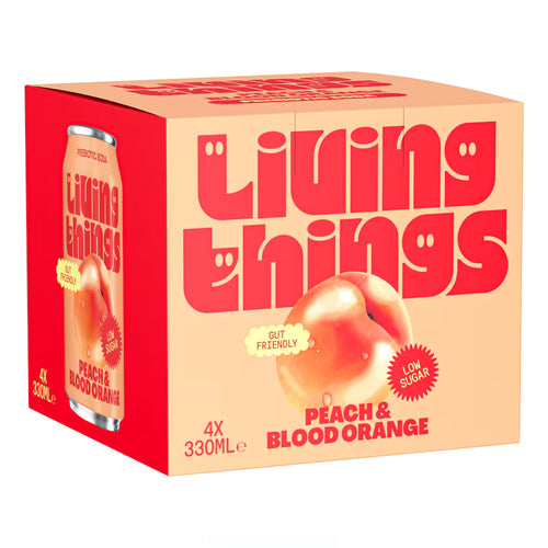 Living Things Peach & Blood Orange All Natural Soda Multipack