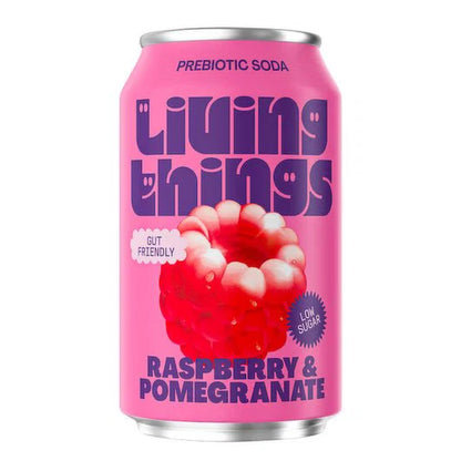 Living Things Raspberry &amp; Pomegranate All Natural Soda
