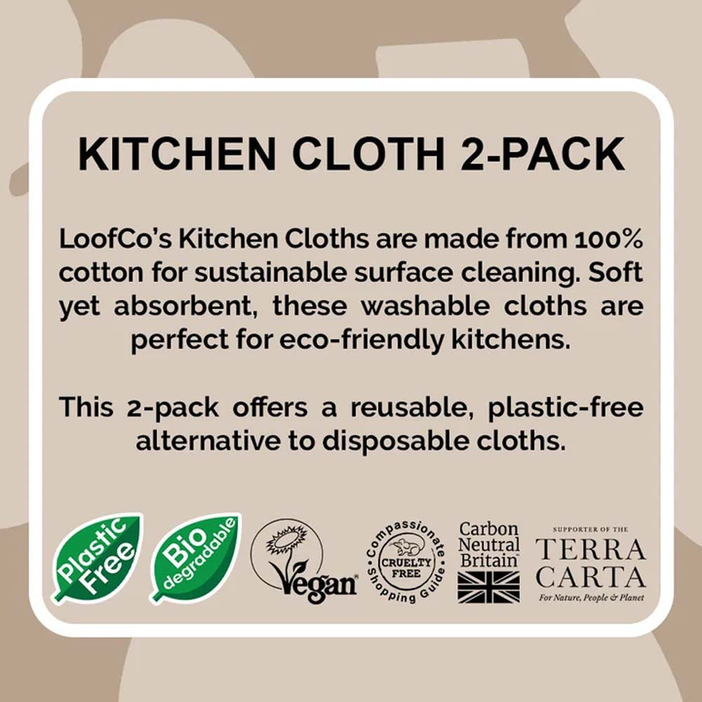 LoofCo Kitchen Cloth, 2 Pack