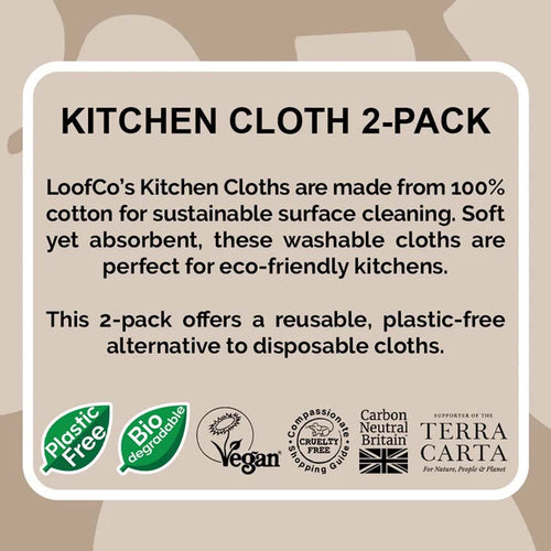 LoofCo Kitchen Cloth, 2 Pack