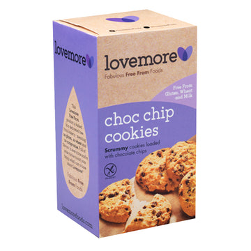 box of Lovemore Gluten-Free Chocolate Chip Cookies