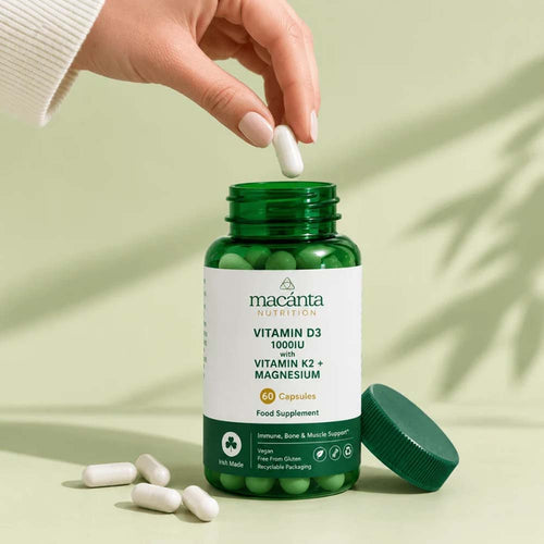 Macanta Nutrition Vitamin D3 1000IU with Vitamin K2 and Magnesium capsules