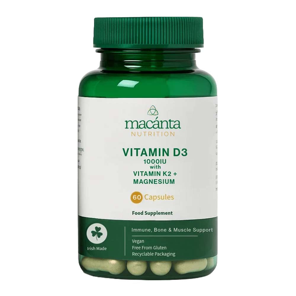 Macanta Nutrition Vitamin D3 1000IU with Vitamin K2 and Magnesium capsules