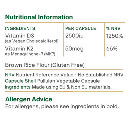 Macanta Vitamin D3 & K2 info