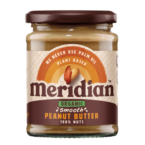 jar of Meridian Organic Crunchy Peanut Butter