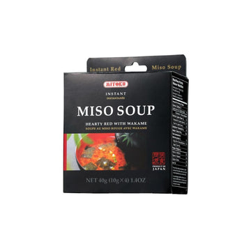 Mitoku Instant Red Miso Soup with Wakame 4x10g