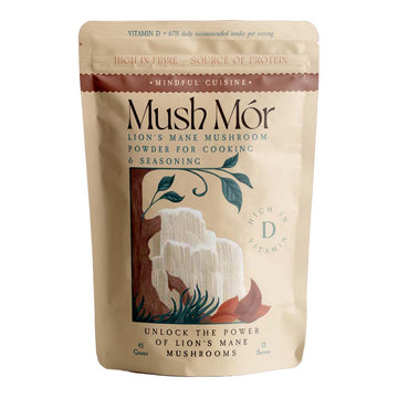 A stand-up pouch of Mush Mór Lion&