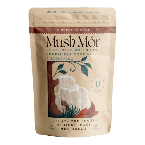 A stand-up pouch of Mush Mór Lion&