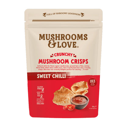 Mushrooms &amp; Love Sweet Chilli Mushroom Crisps