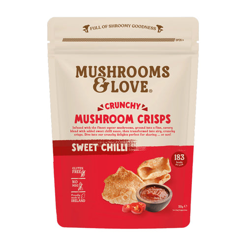 Mushrooms &amp; Love Sweet Chilli Mushroom Crisps