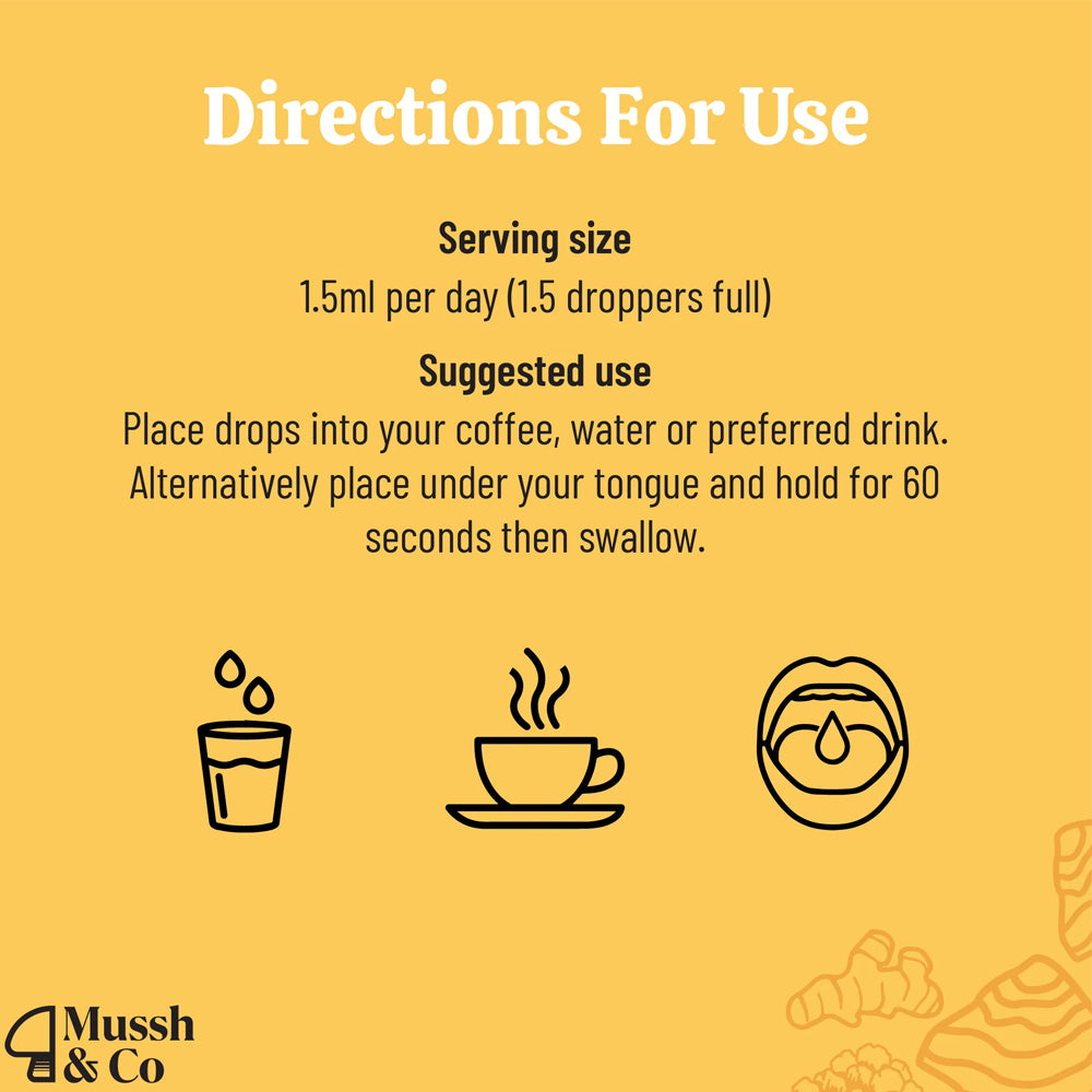 Mussh &amp; Co Chaga Defence Drops With Turmeric &amp; Black Pepper
