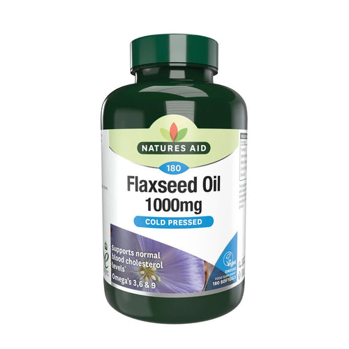 Natures Aid Flaxseed Oil 1000mg - Evergreen Healthfoods