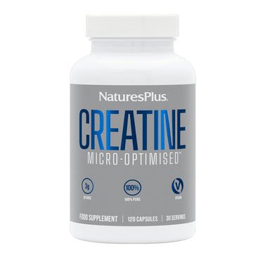 NaturesPlus Creatine supplement bottle on a white background