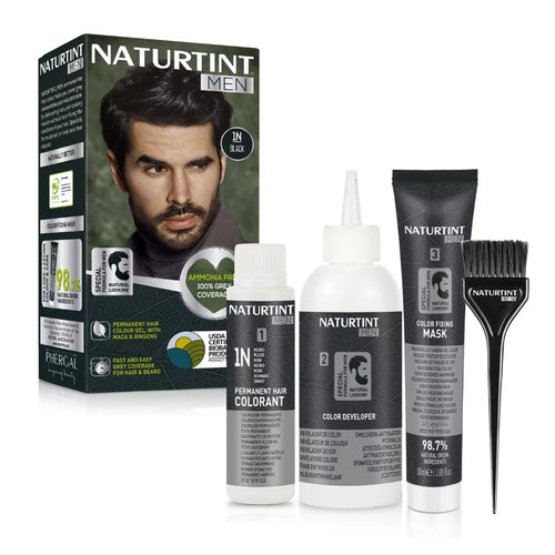 Naturtint Men Permanent Hair Colour Gel 5N Light Chestnut Brown box contents