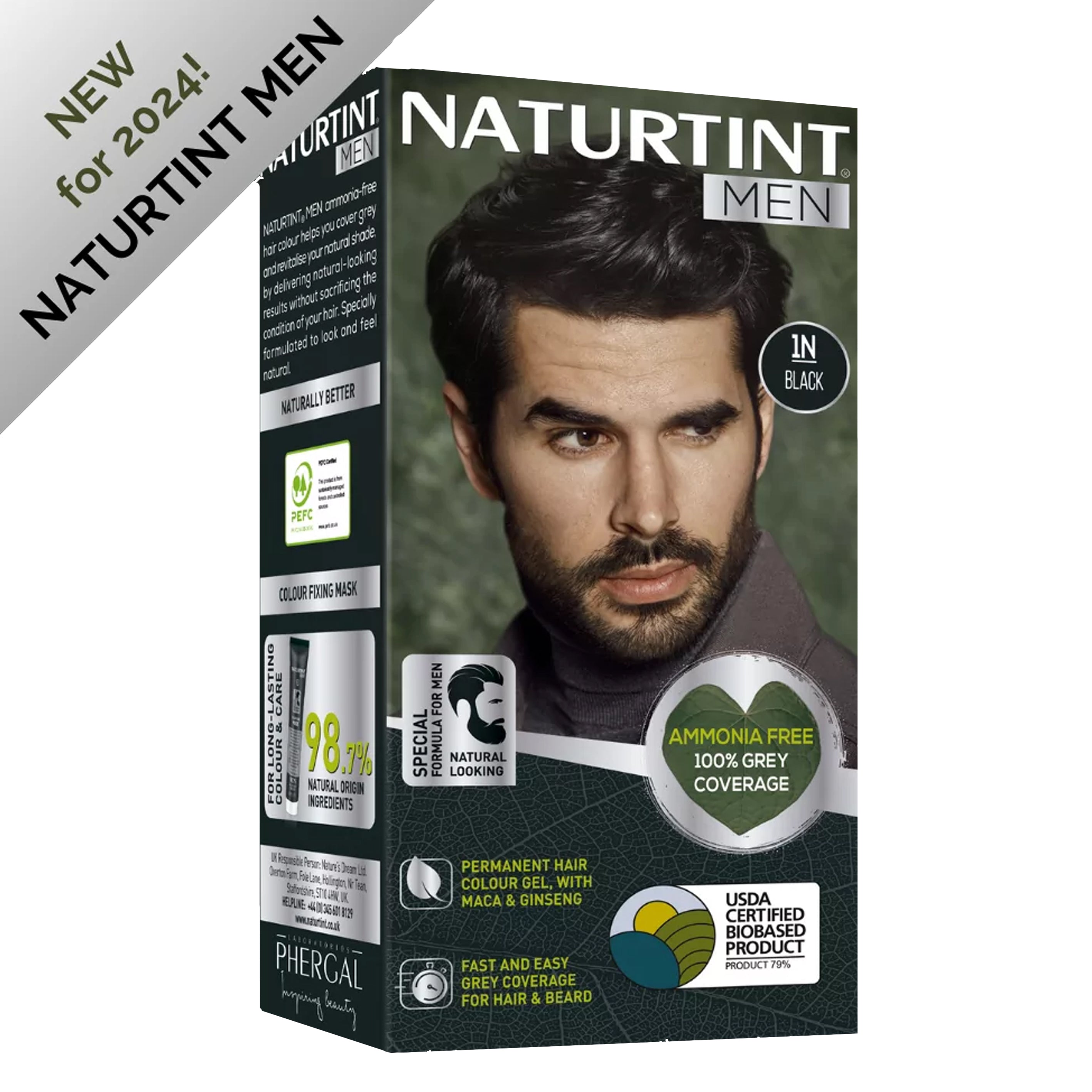 Naturtint Men Permanent Hair Colour Gel 1N Black