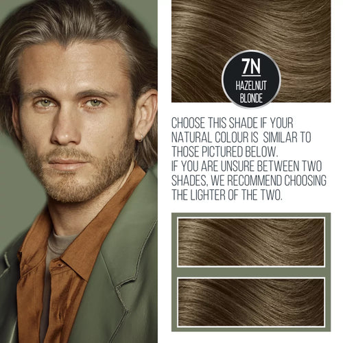 Naturtint Men Permanent Hair Colour Gel 7N Hazelnut Blonde swab