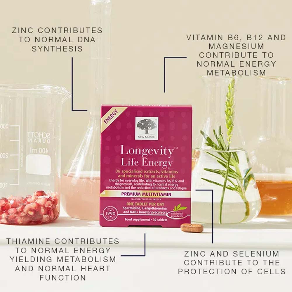 New Nordic Longevity Life Energy Multivitamin information