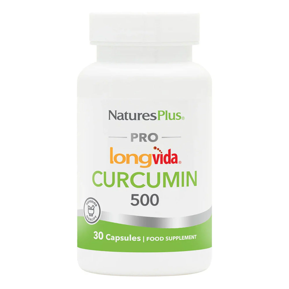 NaturesPlus Curcumin 500 dietary supplement bottle.