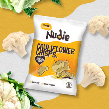 Nudie Snacks Cauliflower Crisps Cheese &amp; Caramelised Onion