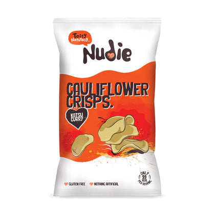 Nudie Snacks Cauliflower Crisps Katsu Curry Share Bag