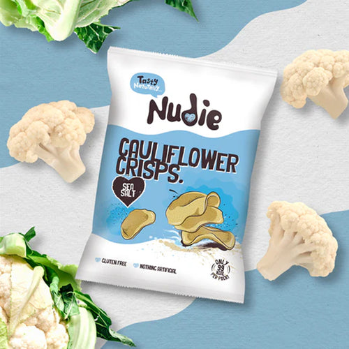 Nudie Snacks Cauliflower Crisps Sea Salt Sharing Bag