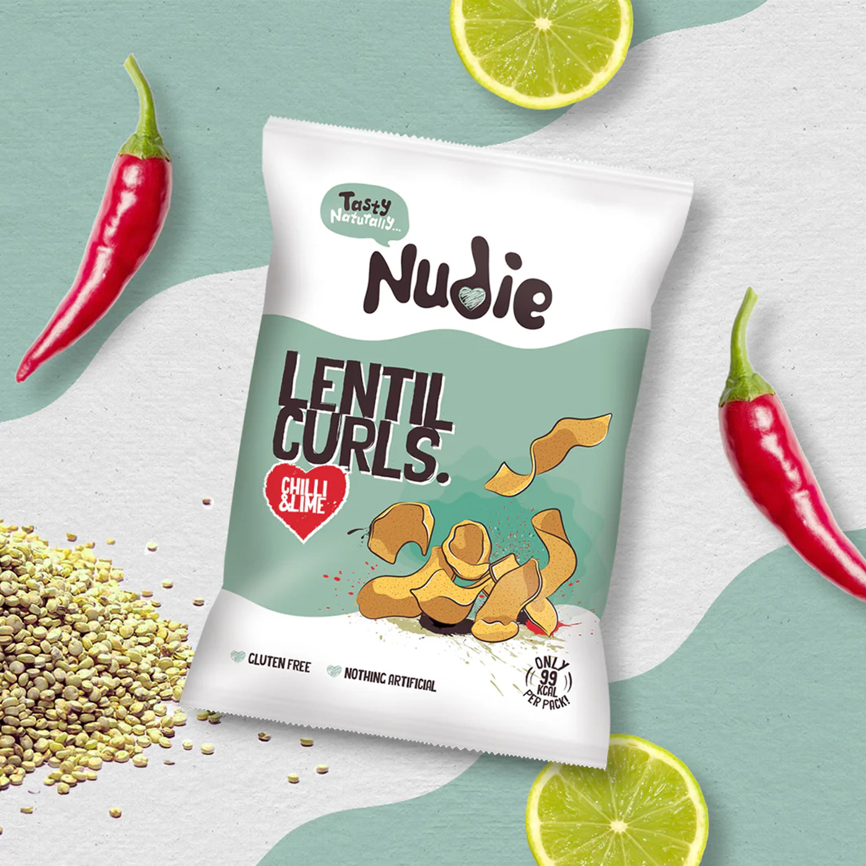 Nudie Snacks Lentil Chilli &amp; Lime Curls